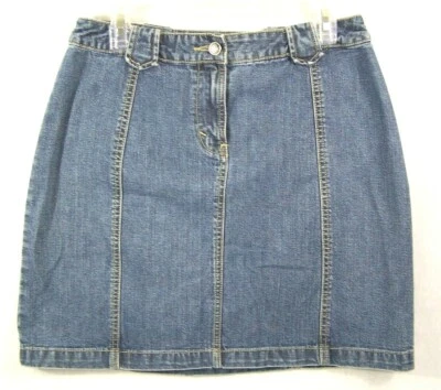 Geoffrey Beene Sport Midi Skirt Women's Size 10 Color Blue Denim - Image 1 of 4