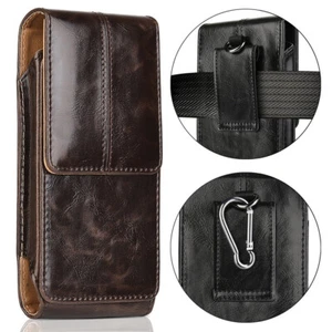 Cellphones Vertical Leather Waist Hang Case Cover Belt Clip Holster Carry Pouch - Picture 1 of 22