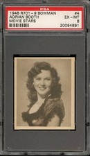 1948 R701-9 Bowman Movie Stars #4 Adrian Booth PSA 6