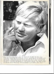 1972 Jack Nicklaus PGA Oakland Hills Michigan Vintage Press Photo - Picture 1 of 2