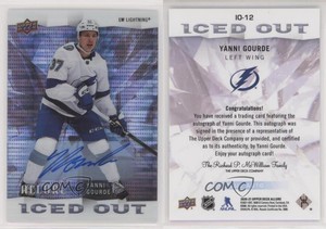 2020-21 Upper Deck Allure Iced Out Blue Auto Yanni Gourde #IO-12 Auto