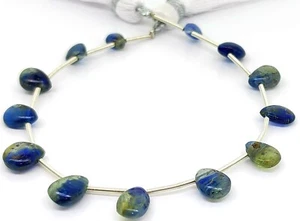 Natural Gem Bicolor Kyanite 6x4 to 9x6 mm Size Smooth Pear Beads 6" Strand - Picture 1 of 4