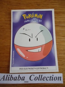POKEMON dunkin boomer trading card sticker 2000 Carte # 101 ELECTRODE LEKTROBAL - Picture 1 of 1