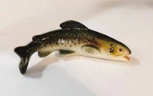 Raymond Gangloff Stil Steingut Forelle 9,5" x 3,5" ohne Basis - Bild 1 von 3