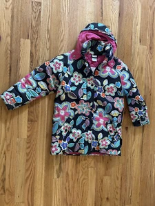 Hanna Andersson Pink Paisley Winter Jacket, Size 140, US 10 - Picture 1 of 2