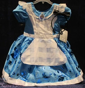 Disney Store Girls Size 4 Alice In Wonderland Costume Dress NEW w/Tags - Picture 1 of 2