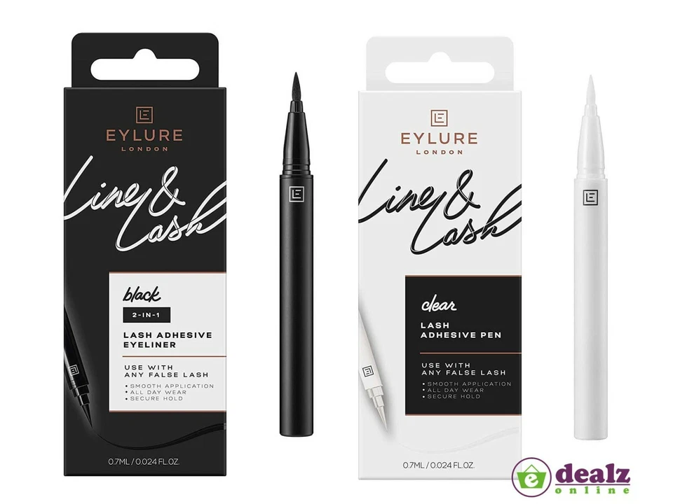 Eylure Line & Lash Adhesive Glue Pen Eyeliner Eye Lash Smudge Proof  - Image 1 of 1