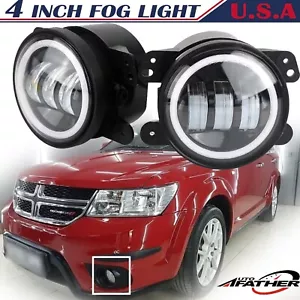 For Dodge Journey 2009-2018 30W 4 Inch LED Driving Fog Light Bumper Lamps 6000K - Picture 1 of 12