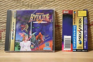 Virtual Hydlide w/spine card Sega Saturn SS Japan Very Good Condition! - Picture 1 of 3