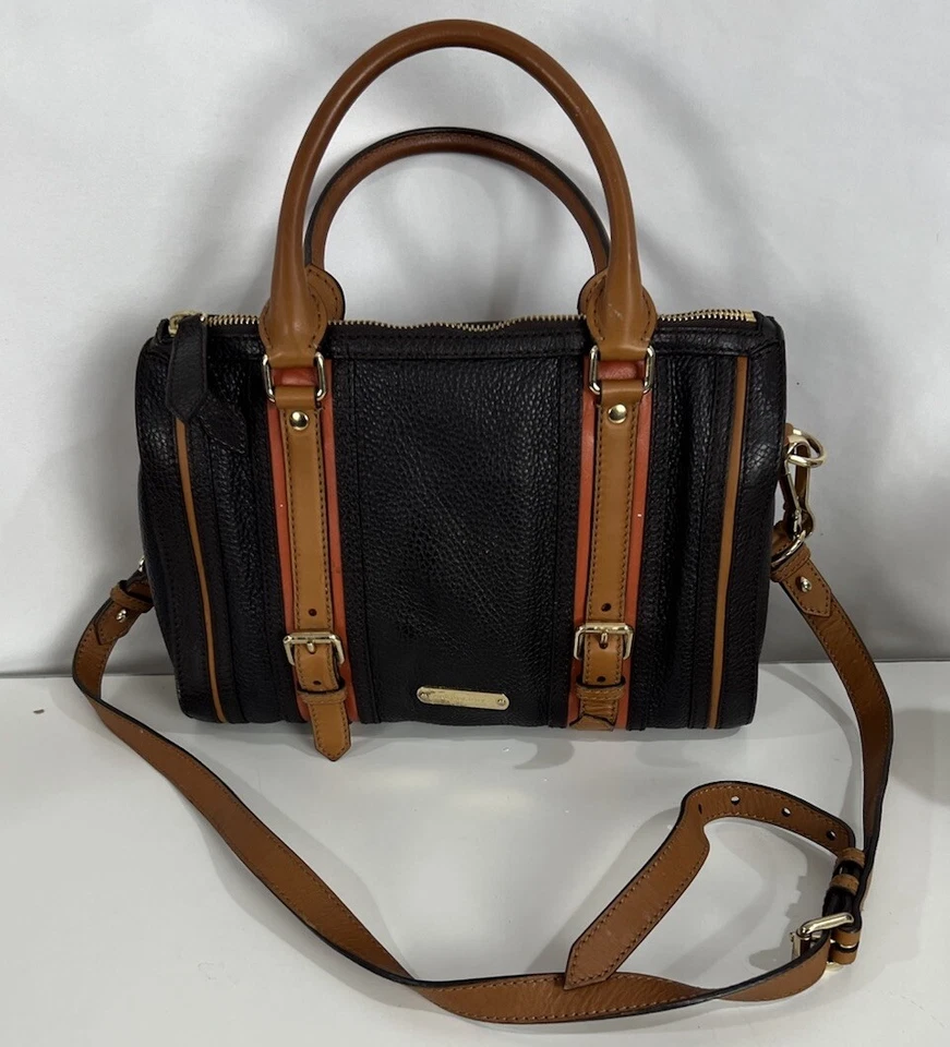 Hermoso Bolso Burberry Alchester Cuero Mediano Cartera Bolso de Mano Bowling Foto 1 de 4