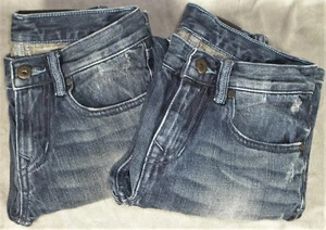 Boys Fox Distressed Denim Blue Jeans 24 x 24.5 - EUC - Picture 1 of 9
