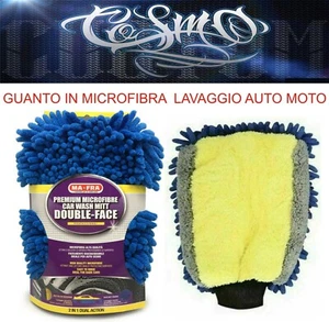 MAFRA Guanto Microfibra DOUBLE FACE Professionale Lavaggio Auto Moto Elim Sporco - Foto 1 di 2