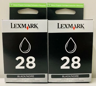 New Genuine Lexmark 28 2PK Ink Cartridges X Series X5340 X5495 Z Series Z1310 - Image 1 of 3