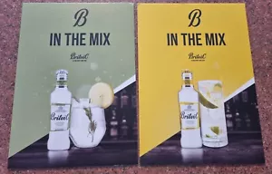 2 BRAND NEW BRITVIC TONIC WATER & ELDERFLOWER TONIC WATER STRUT CARDS - Picture 1 of 4