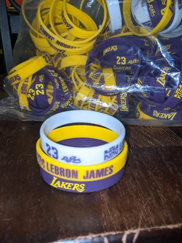 3 NBA Lebron James signature #23 Lakers  Silicone colors Wristbands Cover