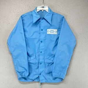 Vintage Hilton Jacket Men’s Small Blue 80s Satin NASCAR Bud Moore Snap Racing * - Picture 1 of 22