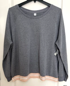 Old Navy Pullover Oberteil grau mit Zierband in der Taille Gr. XXL Neu mit Etikett! - Bild 1 von 2