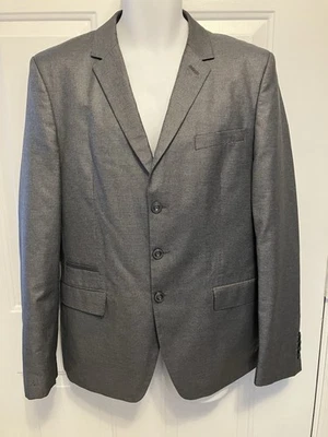 Zara Man Men's Size US 42 Gray Cotton Blend Blazer Jacket - Image 1 of 4