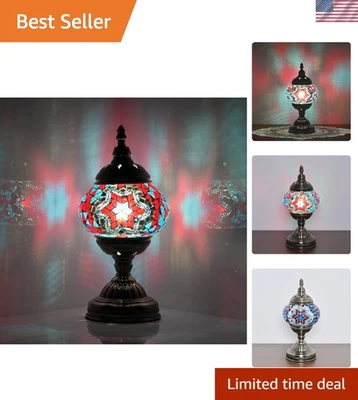 Artisan 马赛克玻璃台灯:蒂芙尼风格摩洛哥灯适用于优雅住宅 — 第 1/4 张图片