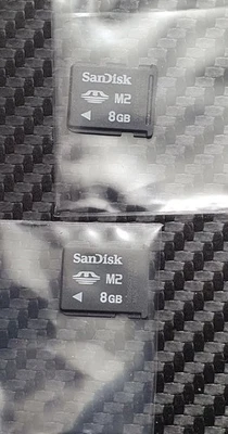 X2 8GB Sony SanDisk Memory Stick Micro M2 Card For PSP GO + Sony Ericsson Phone - Image 1 of 3