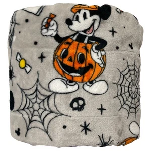 Manta de felpa de gran tamaño 5'x6' nueva con etiquetas Disney Mickey Mouse Pumpkin The Big One - Imagen 1 de 3