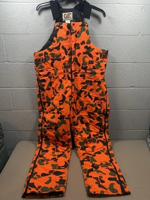 Baberos de caza Gunflint para hombre XL naranja camuflaje mono de alta visibilidad brillante vintage Foto 1 de 4