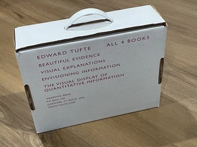 Set of 4 Edward R. Tufte Books, Hardcover - Like New Foto 1 de 3
