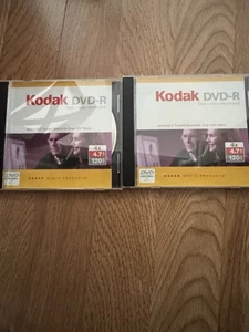 2 Kodak DVD + R 5 Pack 16x 4.7GB 120 min Data And Video Recordable Open Box - Picture 1 of 3
