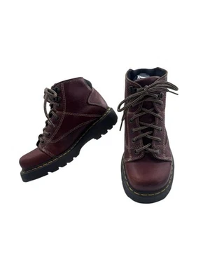 Vintage DOC Martens boots womens 7 39 EU Y2K brown leather 8A07 combat hiking - Image 1 of 4