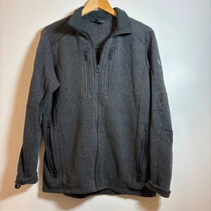 Kuhl Europa Full Zip Fleece Jacket Mens Medium Gray Outdoor Softshell Coat - Picture 1 of 19