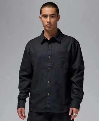 NWT Nike Air Jordan Essentials Men's Black Button Down Shirt Size XL FV7446-010 - Image 1 of 4