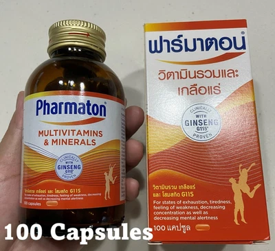 GERIÁTRICO PHARMATON Multi Vitaminas Extractos Minerales Ginseng G115 Probado 100 Cápsulas Foto 1 de 4