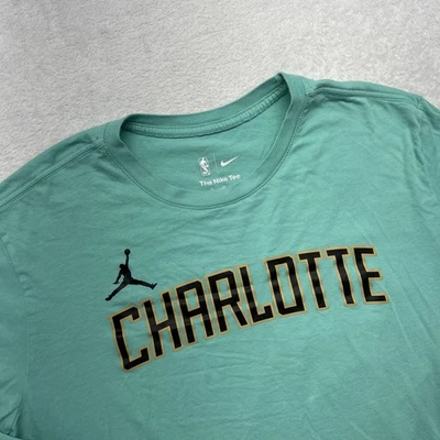 Camiseta Nike Charlotte Hornets Manga Larga Para Hombre XL Verde Como Nueva Logo Jordan Foto 1 de 4