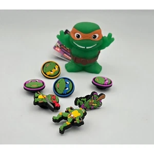 TMNT Michelangelo Water Squirter y 7 Teenage Mutant Ninja Turtles Zapatos Dijes - Imagen 1 de 23