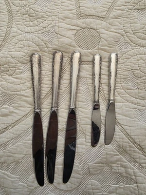 Gorham CAMELLIA Cuchillo de Plata Esterlina Hoja de Acero Inoxidable 1941 Lote de 5 Cuchillos Foto 1 de 4