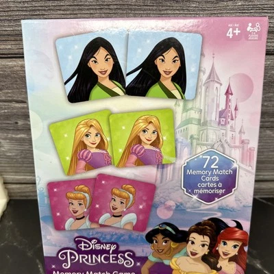 Disney Princess Memory Match Game ~ 2021 Snow White Cinderella Ariel ~New In Box - Image 1 of 4