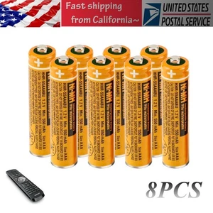 8pcs AAA Rechargeable Batteries for Panasonic Cordless Phones 550MAH 1.2V NI-MH - Picture 1 of 8