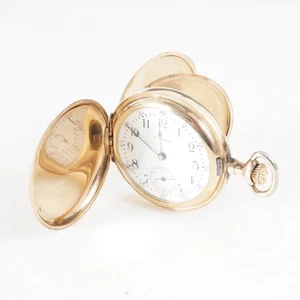 :Waltham (1910) Grade 165 Model 1907 0S 15J Hunter Pocket Watch (SG) - Picture 1 of 8