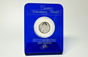 1989 AVON DISTRICT ACHIEVEMENT AWARD RECRUITING 1/4 TROY OZ .999 SILVER I977 - Picture 1 of 7