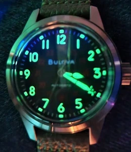 Bulova 98A255 Herren Military Heritage Hack Edelstahl Automatik Uhr Mil - Bild 1 von 6