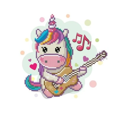 Diamond Dotz “Music Fills My Heart” 5D Diamond Painting, Diamond Art Kit Unicorn - image 1 of 4