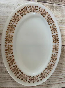 Pyrex Kupfer filigran Corning ovale Servierschale Nr. 793-3 - Bild 1 von 3