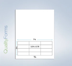 New Integrated Label & Form 12 Labels 2-1/2 x 3/4" each, (1500) - Picture 1 of 3