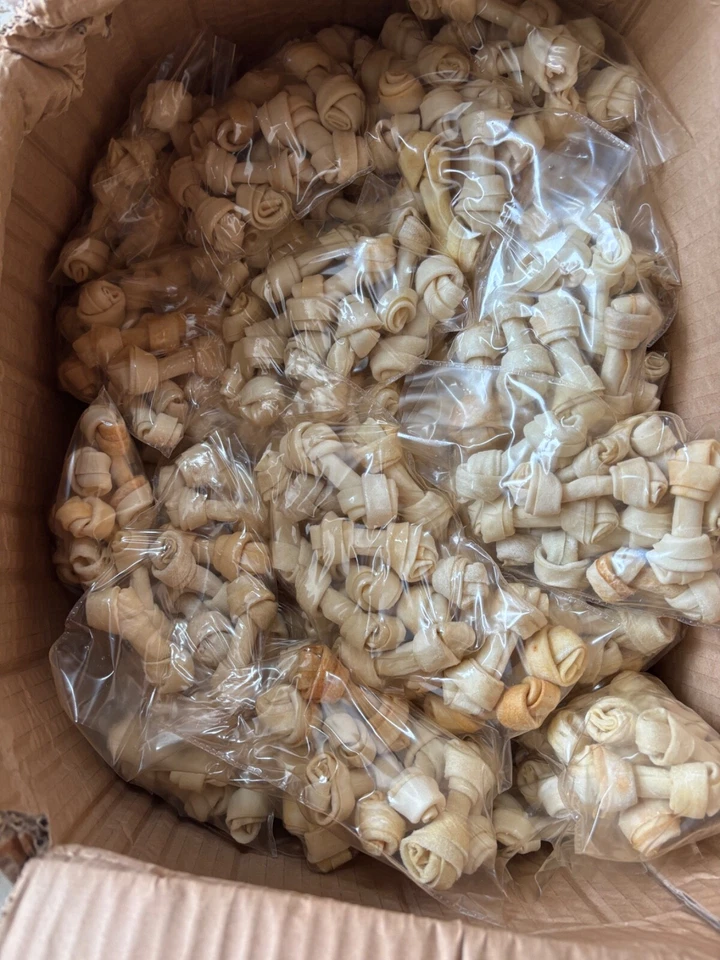 Pet Factory Natural White Tiny Rawhide 2.5" Bones Chew Dog Dental Mini Chews - Image 1 of 1