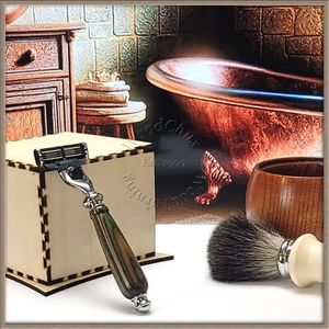 Handmade Colorgrain Wood Shaving Razor SEE VIDEO 1039 - Picture 1 of 7
