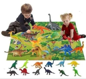 Dinosaur World Toys Figures Activity Play Mat & Trees Set A6 - Picture 1 of 7