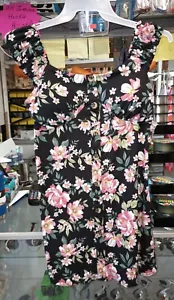 No Boundaries Juniors False Button Front Floral Print Dress Size L (11-13) - Picture 1 of 5