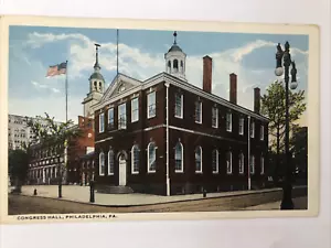 Congress Hall Philadelphia Pennsylvania Postcard 1920's - Picture 1 of 8