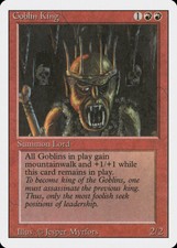 MTG Magic the Gathering 1x SP Goblin King - Revised Edition x1