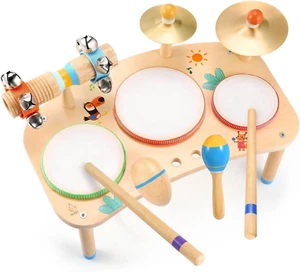 Kids Drum Set - 11 in 1 Musical Instruments for Toddlers Baby Preschool Educatio - Picture 1 of 8